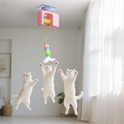 Yo-yo Electric Cat Toy Cat Playmaker Self-entertaining and Boring Gadget Electric Automatic Play Toy for Young Cats and Pets