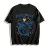 Vintage Pin-Up Girl Riding Shark Graphic Tee Shirt Pure Cotton T-shirt