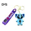 Tegneseriedyr nøkkelring Skremmende smilende design Nøkkelring med levende farger 3D Animal Fun Menn Kvinner Ryggsekk Anheng nøkkelring