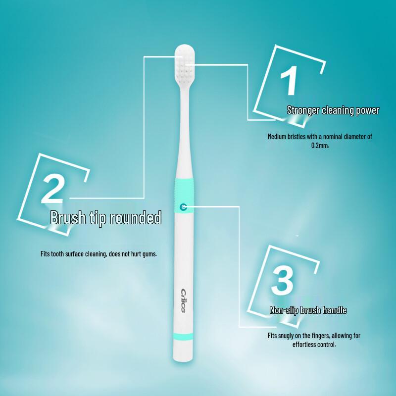 NICE Anti-Slip Soft Bristle Toothbrushes, 8-Pack