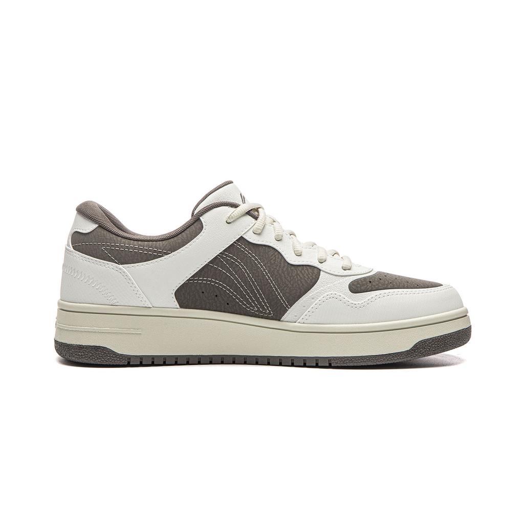 Li Ning Tianji Slip Resistant Cushioning Abrasion Resistant Height Increasing Low top Skateboard Shoes Men's Gray White AGCW065-6