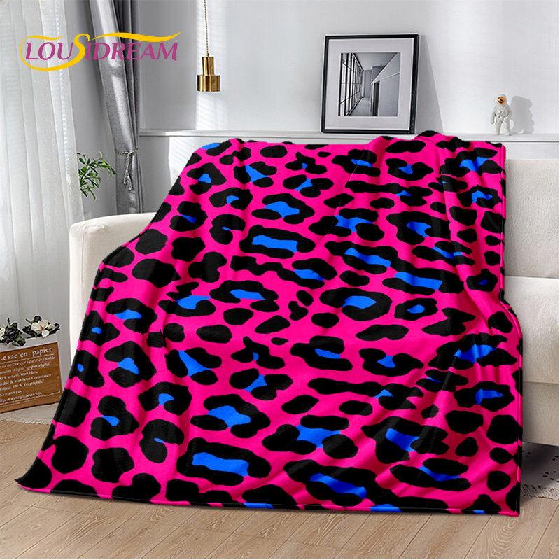 3D-Wild-Leopardenmuster-Serie, weiche Plüschdecke, Flanelldecke, Überwurf, Decke für Wohnzimmer, Schlafzimmer, Bett, Sofa, Picknick-Abdeckung, Kinder