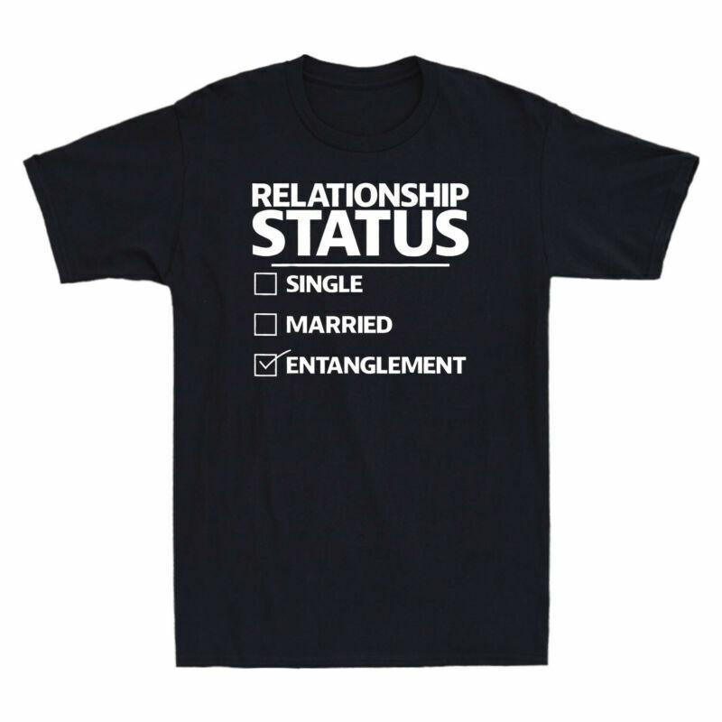 Tee Married Shirt Funny Cotton Single Status Entangleunisext Relationship Tshirt S
