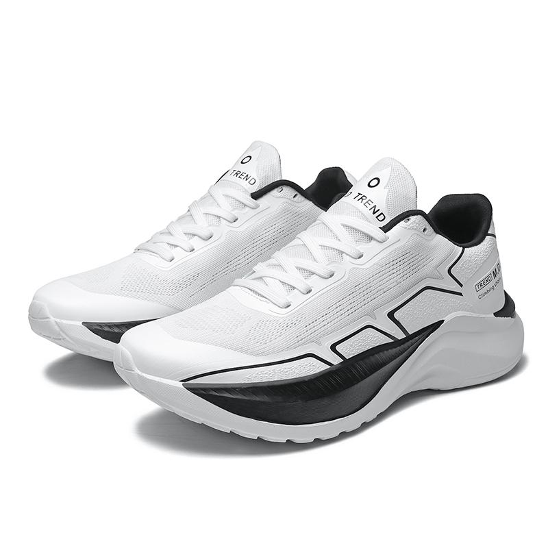 New Mens Running Shoes Stylish Breathable Leisure Athletic Shoes Outside Anti-Skid Shock Absorption Plush Comfort Walking Footwear