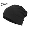 Windproof Spring And Autumn Headwear Slouchy Hip-Hop Hat Solid Color Soft Chemo Headwear Breathable Fabric Sun Protection Hat Lightweight Cancer Cap