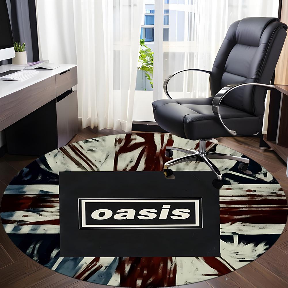 1pc Oasis Band Chair Carpet for Office Non Slip, Lightweight, Machine Washable Rug for Office Holiday Decor