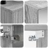 Bathroom Furniture Set 6 pcs Grey Sonoma Engineered Wood and Glass