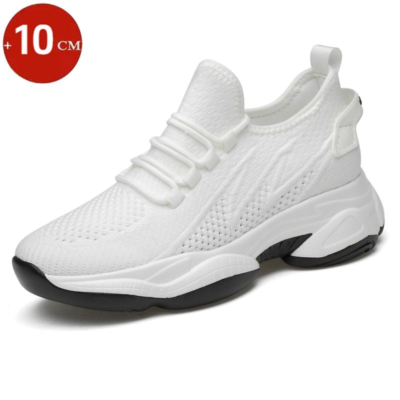 Summer Mesh Platform Sneakers Men Elevator Shoes Breathable Casual Sports 6cm 8cm Height Increase Shoes Taller Male Lift Tall