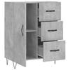 Sideboard Concrete Grey 69.5 x 34 x 90 cm Wood Based Material