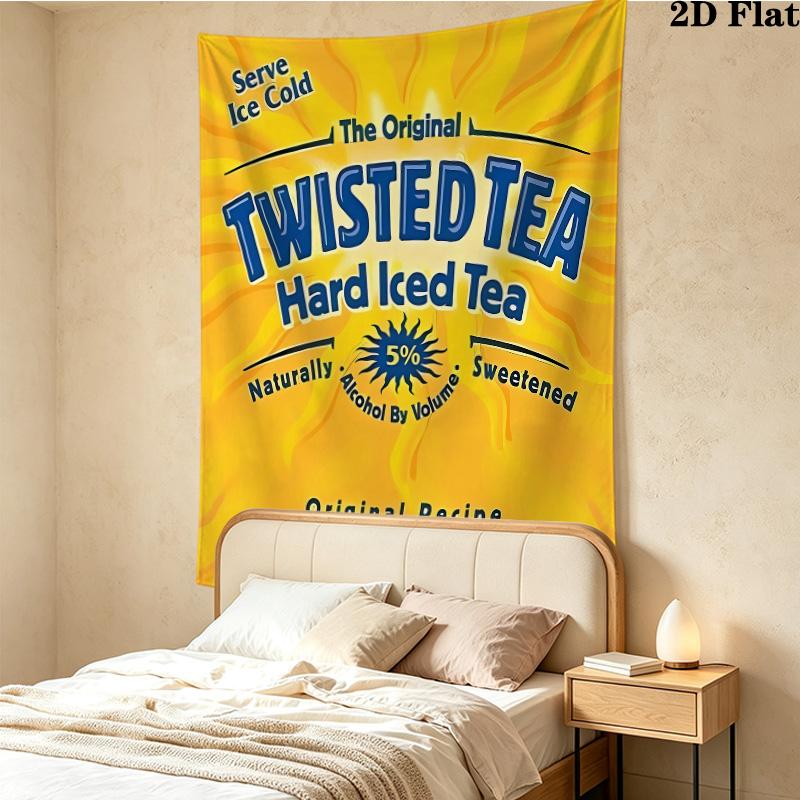 Tea Wall Tapestry Aesthetic Wall Hanging Printed Fabric Blanket Decorative Tapestries For Bedroom Living Room Home Decor