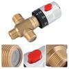 Acogedor Brass Thermostat Mixing Valve G1/2" Practical and Durable Temperature Control for Multi-Purpose Bathrooms and Kitchens