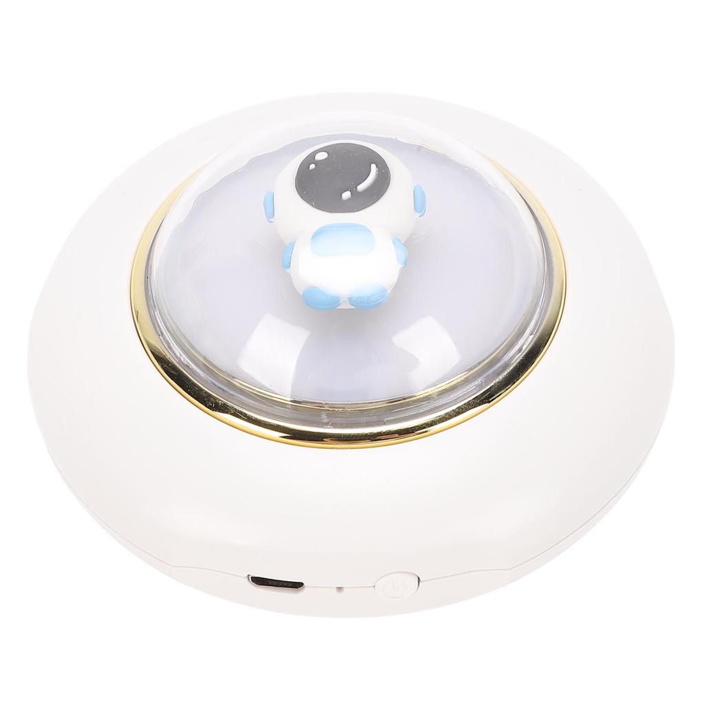 Small Hand Warmer with Night Light Astronaut Rechargeable Hand Warmer for Office Outdoor Travel White