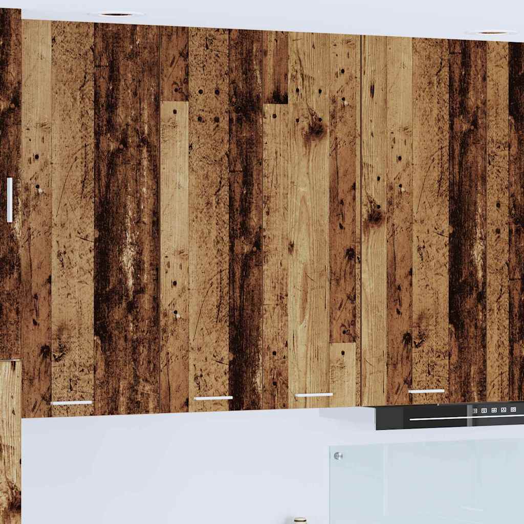 Hanging Cabinet with Door Rustic Wood Finish 60 X 31 X 100 Cm Engineered Wood