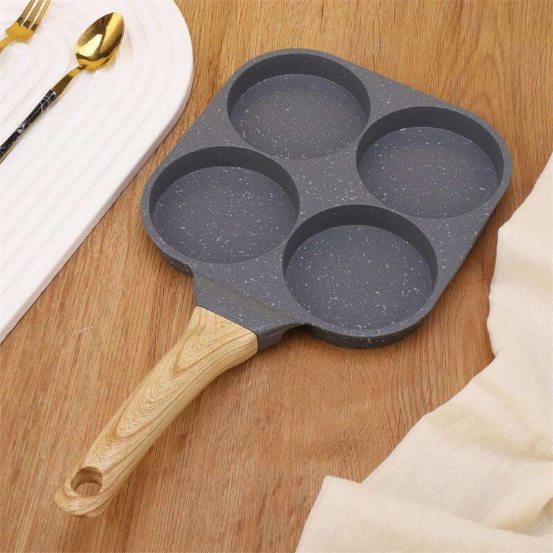 ZISIZ 4-Hole Non-Stick Egg & Burger Frying Pan