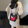 2025 New Environmentally Friendly Shopping Bag Embroidered Nylon Bag Mini Mini Tote Bag Crossbody Female Apple