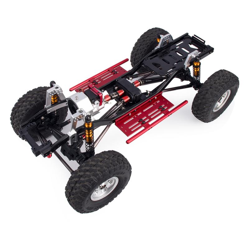 2 Pcs Aluminum Alloy Rock Sliders Adjustable Side Step Armor for 1/10 RC Crawler Car SCX10 I II TRX4 Wrangler Upgrade Parts