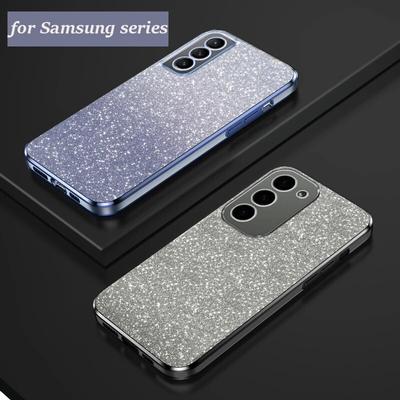 S 23 21 22 s24 Luxus Gradient Glitter Überzug Fall Auf Für Samsung Galaxy S23 S20 S21 Fe S24 S22 Plus ultra Abdeckung s20fe s21 s23