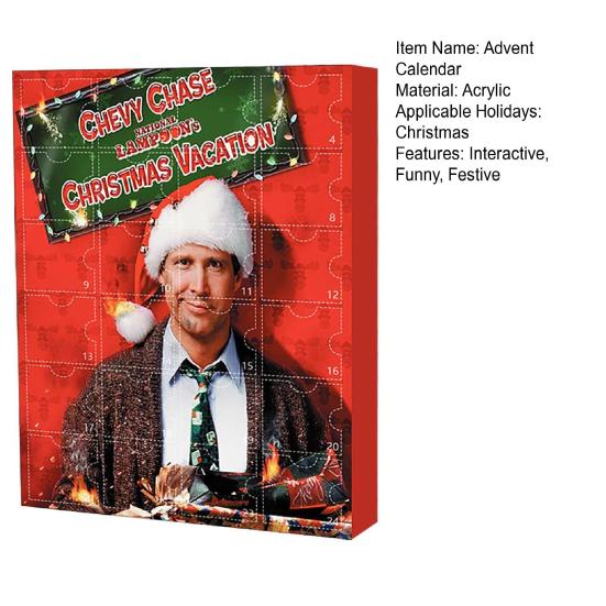 Calendario dell'Avvento di Natale 2024 Calendario del conto alla rovescia di Natale di 24 giorni Ciondolo con figure natalizie in acrilico per decorazioni natalizie per la casa