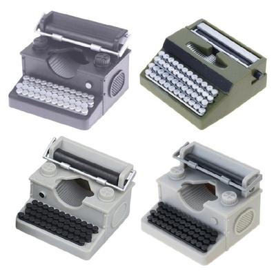 Miniatyr Retro Skrivmaskin Prydnad Vintage Design För Dockhus Dekorer Samlarobjekt Och Kreativa Projekt
