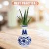 1pc Blue White Ceramic Vase Small Flower Vase Home Decorations Desktop Bottle Centerpiece Vase Living Room Accessories Tabletop