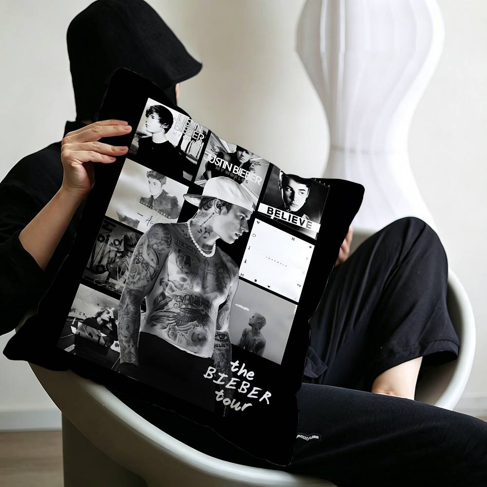 Singer J-Justin B-Bieber Pillowcase toon Gift Cushion Cover Bedroom Home Sofa Chair Seat Decor pillow case
