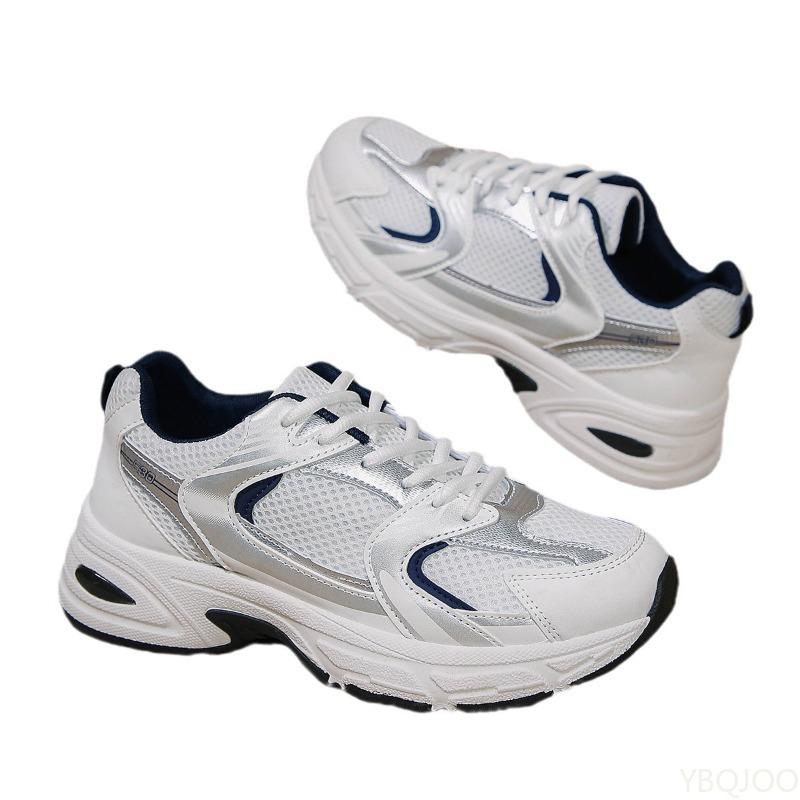 Women's Spring New Fashionable Versatile Comfortable Thick Soled Shoes Lightweight Mesh Breathable Versatile Casual Sports Shoes