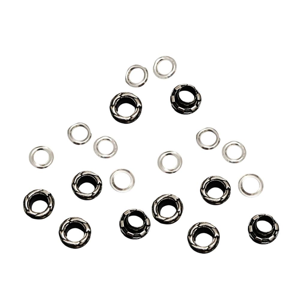 10x Grommets Eyelets Grommet Kit 6mm Inner Diameter Metal Eyelets for Bead Cores Bags DIY Craft Projects Leather Belts Shoes