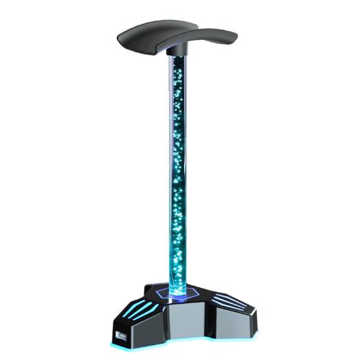New RGB Lighted Headphone Stand With Light USB Expansion Port Headphone Display Bracket Stand чёрный