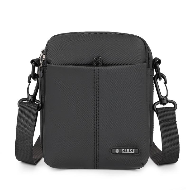 

Мужская вертикальная многослойная плечевая сумка большой вместимости для путешествий и активного отдыха чёрный