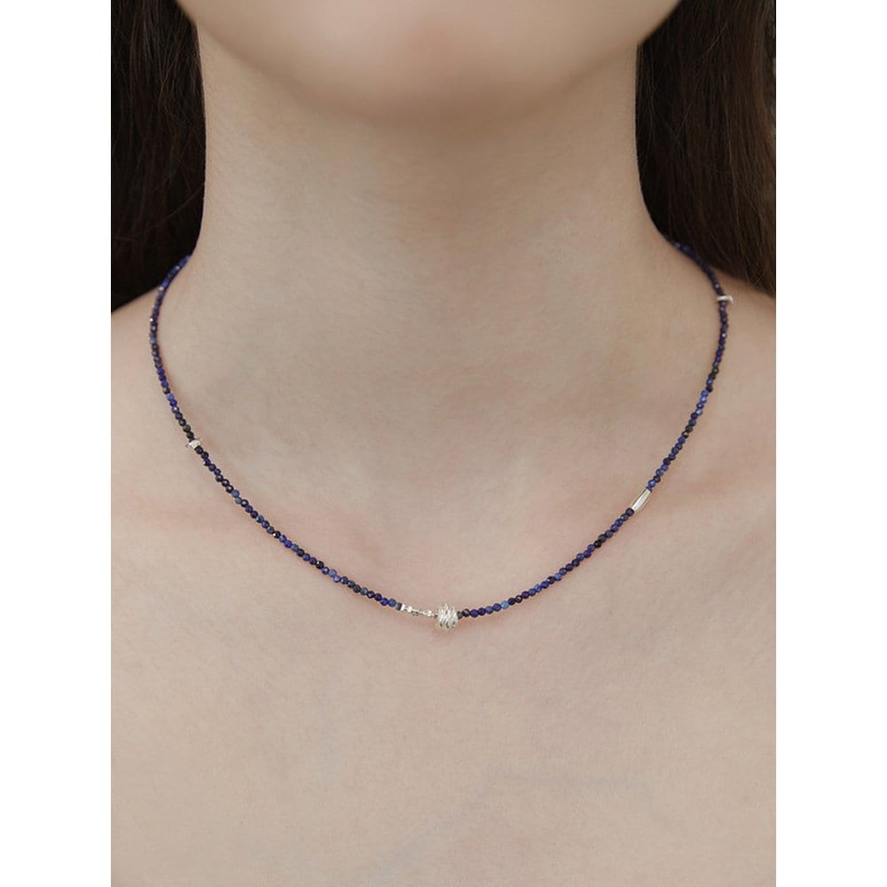 (925 Silver) Grow Up Bead Necklace Nz2438