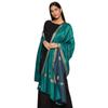 Weavers Villa - Women's Green Jacquard Woolen Shawls, Stoles, 100cm X 200cm