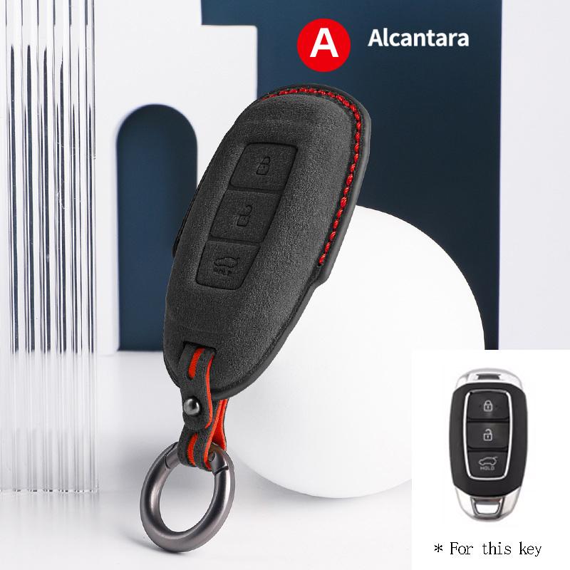 Interior Mouldings 3 Buttons Car Key Case For Hyundai Tucson Santa Fe Rena Sonata Elantra Creta I10 I30 I40 Solaris Accent Cover