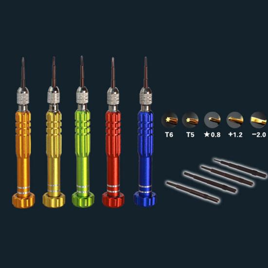 5 In 1 Magnetic Steel Screwdriver Bits Hand Repair Tool for iPhone Watch Phone