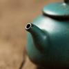 160ml Ceramic Teapot Kiln Change Peacock Green Kung Fu Tea Set