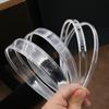 3pcs 8/18/25mm Transparent Hairbands Hair Hoop Non Slip Toothed Clear Plastic Headbands DIY Hair Clip Washing Face Headdress