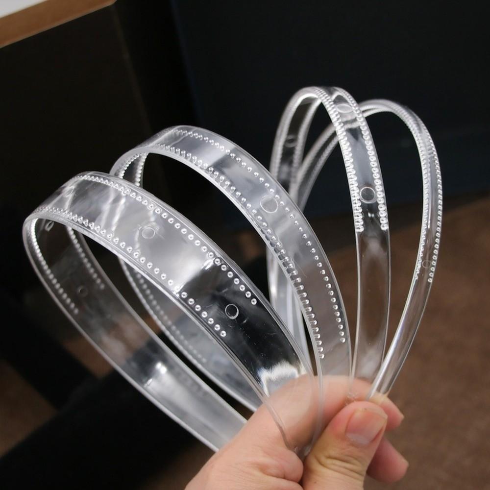 3pcs 8/18/25mm Transparent Hairbands Hair Hoop Toothed DIY Minimalist Korean Hairband Hair Clip Non Slip Washing Face Headdress