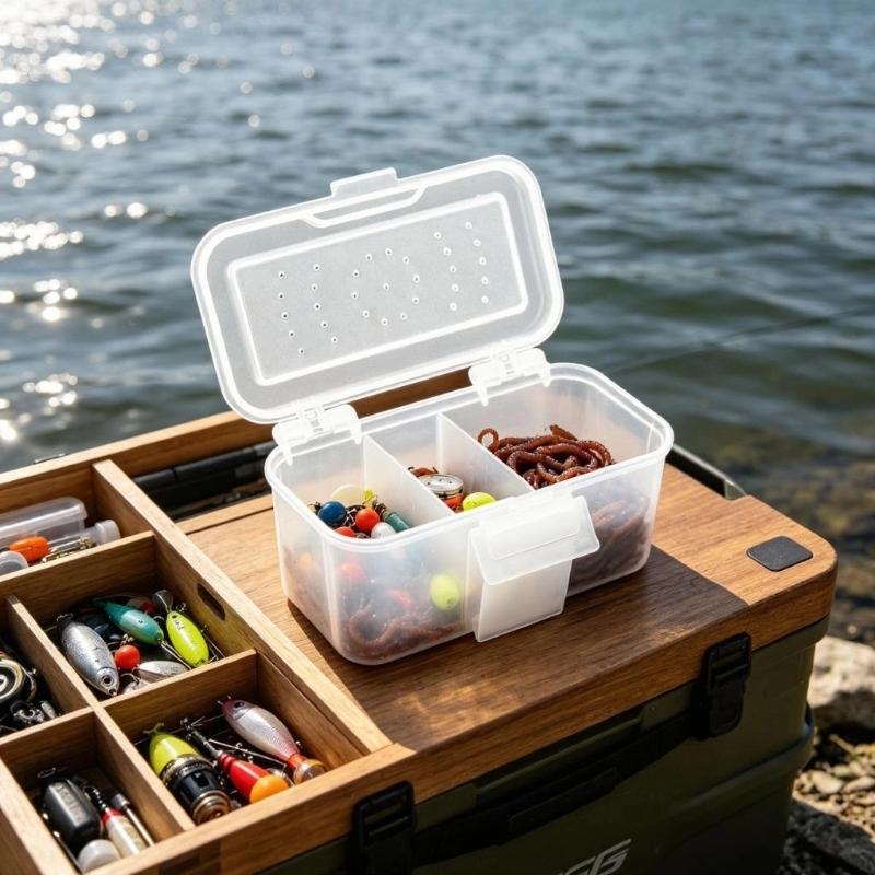 Portable Live Baits Container Hanging Waist Baits Storage Box Baits Holder Fishing Tackle Box Fishing Accessories