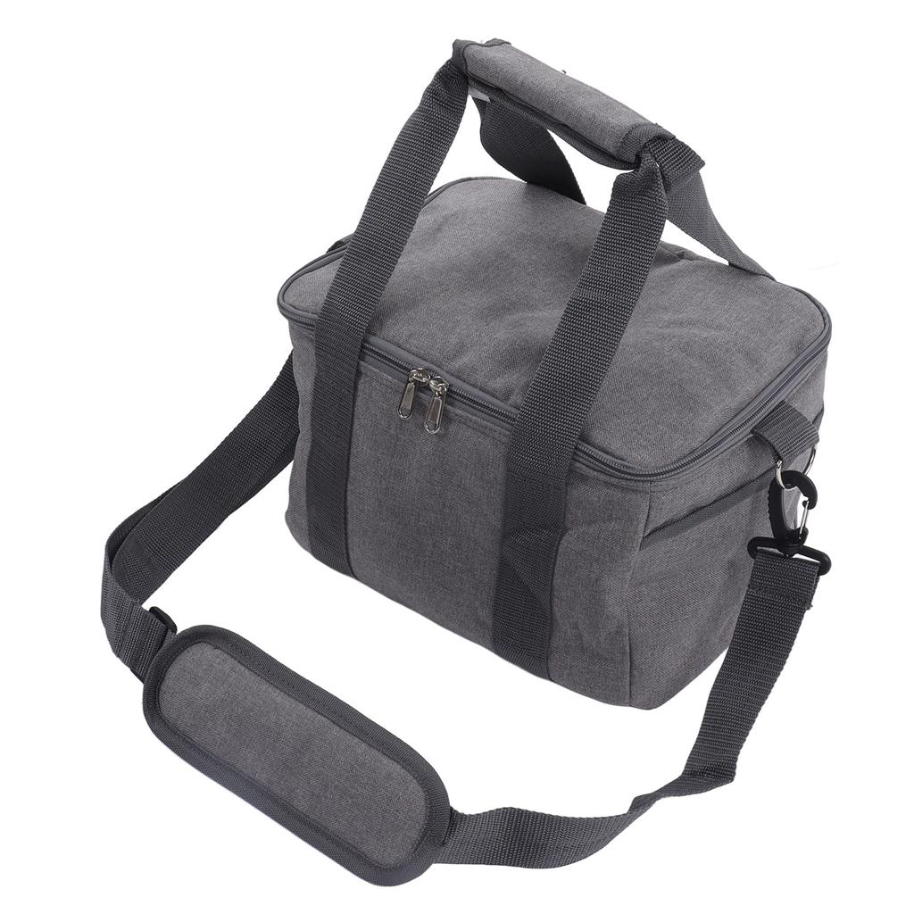 Cooler Bags Insulated Grey Oxford Cloth Retractable Straps Large Capacity Waterproof Cooling Double Ended Zipper Bag