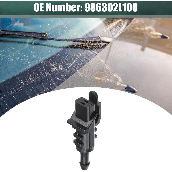 

ACROPIX Windshield Wiper Washer Nozzle Spray Jet Fit for Kia Cadenza 2014-2016 No.986302L100 - Pack of 2 Black