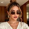 Retro metal box feeling small frame versatile sunglasses Internet celebrity fashion outdoor sunscreen sunglasses advanced sense