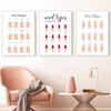 Fashion Makeup Polish Nail Types Illustration Nordic Print Posters Canvas Painting Wall Art Pictures For Bedroom Store Decor