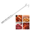 Meat Turner Hook Stainless Steel   Handle BBQ Meat Hooks Cooking Barbecue Flipper Hooks for Grilling