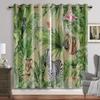 Rainforest Creatures Printed Window Panel Drapes designed for The Bedroom Nordic Style Drapes for Living Room Bedroom Kitchen Home Decor 2Panel