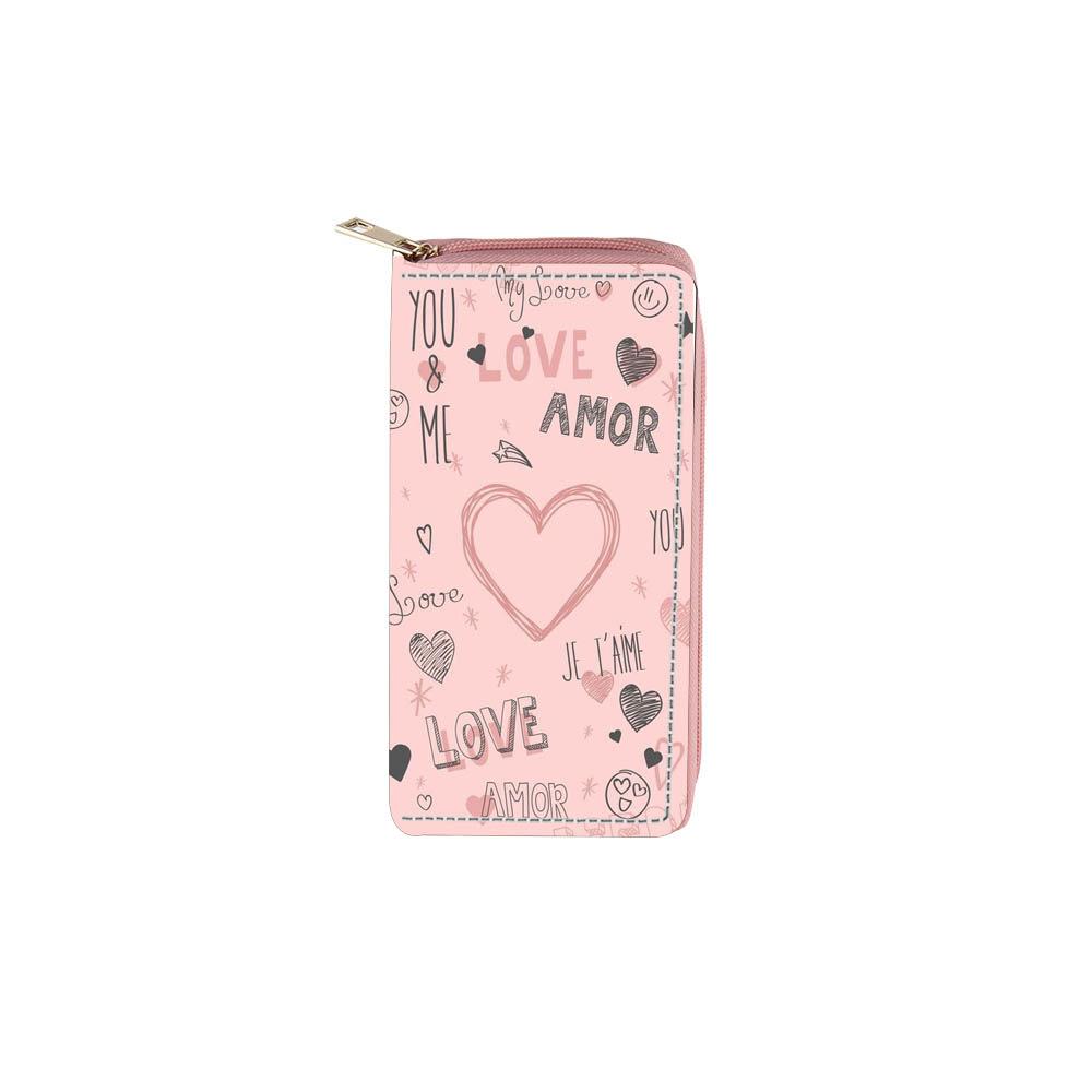 

Cartoon love long zipper wallet clutch wallet wallet