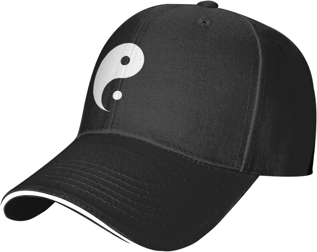 Yin Yang Baseball Cap Adjustable Polyester Casual Sun Protection Baseball Hat for Adults