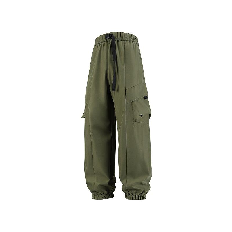Men's functional overalls can be worn in all seasons, multi-pocket leggings, retro trendy outdoor hiking casual pants