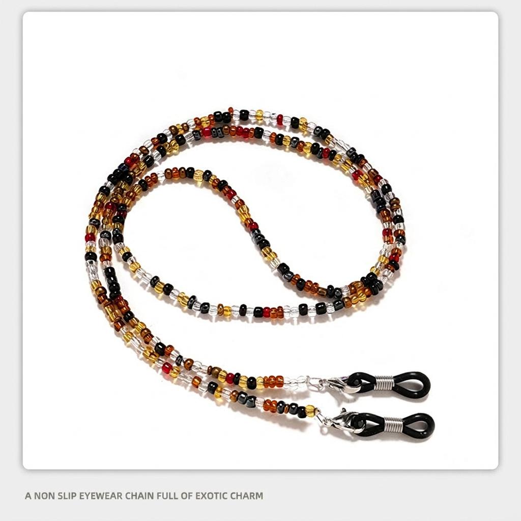 

2-In-1 Non-Slip Beaded Acrylic Eyeglass Chain Multifunctional Glasses Lanyard And Mask Holder For Sunglasses And Reading Glasses