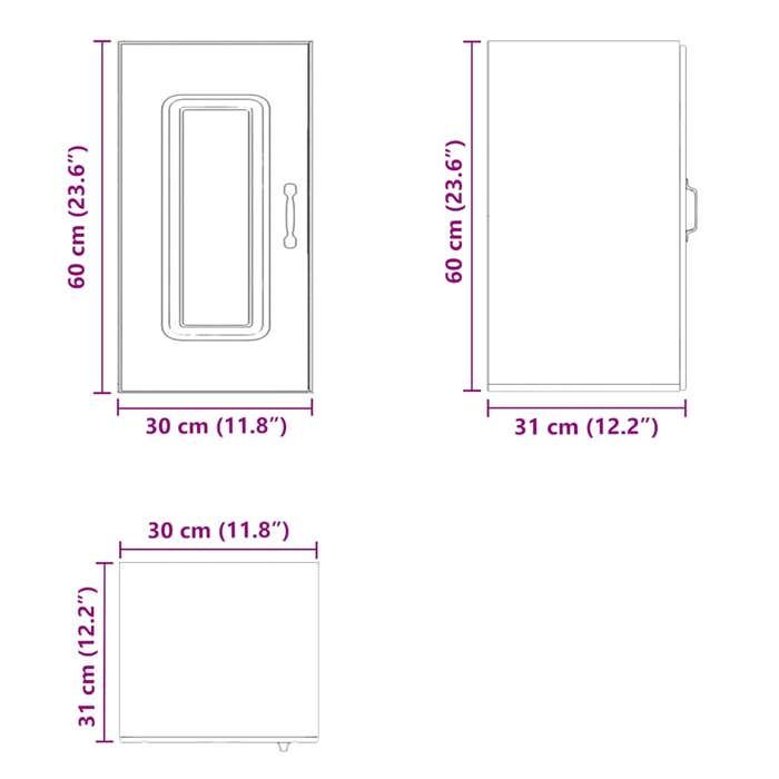 VidaXL Armoire murale de cuisine Kalmar blanc bois d'ingénierie 853537