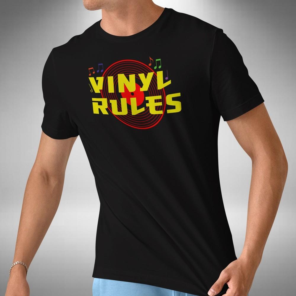 

Vinyl Rules T-Shirt Classics House Dance Music Lover Record Small to 5XL 4XL