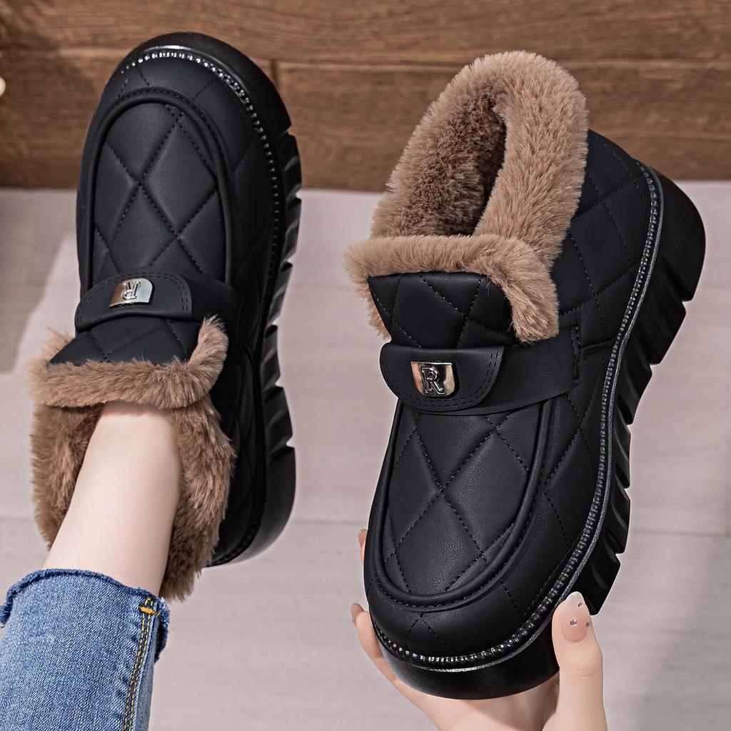 Women's Shoes Winter Snow Boots Velvet Thickened Locking Warm Cotton Shoes Fashion Versatile Casual Cotton Boots Short Boots